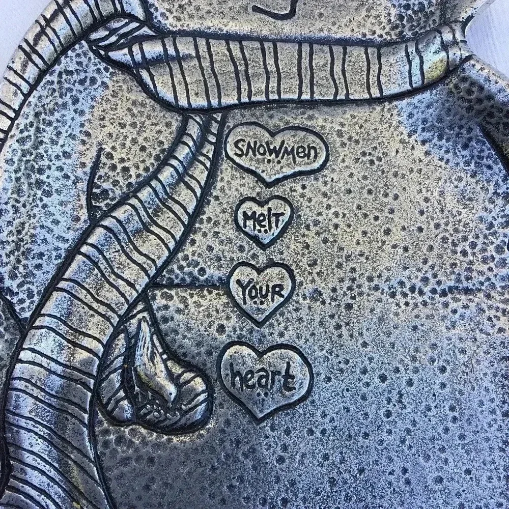 Carson Statesmetal Snowman Holiday Candy Dish/ Platter